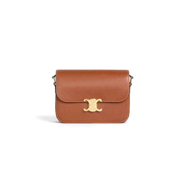 Brown CELINE CLASSIQUE TRIOMPHE BAG IN CALFSKIN