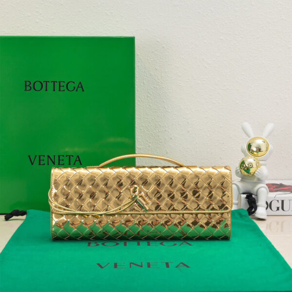 Gold Bottega Veneta Andiamo Clutch (HIGH-END GRADE) - Image 2