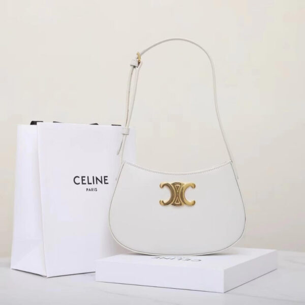 CELINE TILLY medium bag in shiny calf leather - Image 2