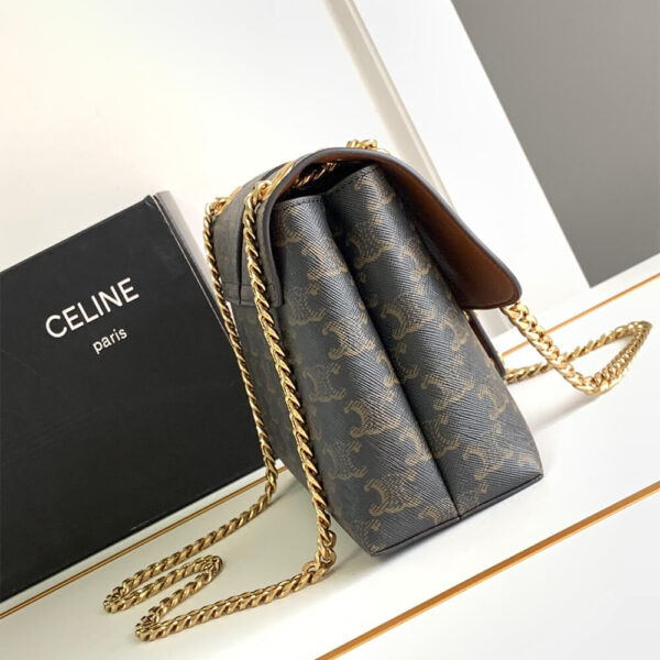 Medium CELINE VICTOIRE BAG WITH LOGO PRINT - Image 3