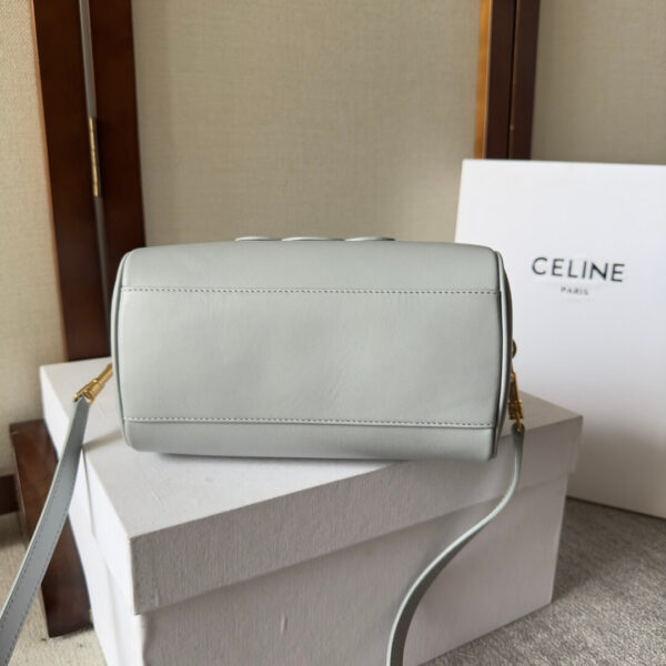 Light Blue CELINE Small Boston Bag in Smooth Calfskin - Image 5