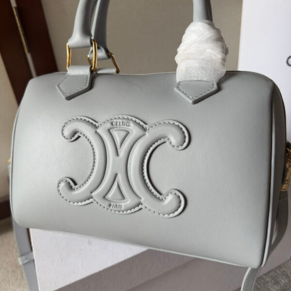 Light Blue CELINE Small Boston Bag in Smooth Calfskin - Image 6
