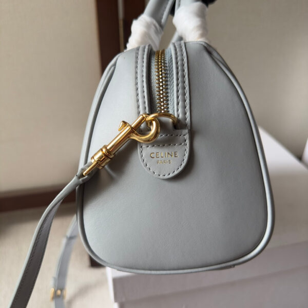 Light Blue CELINE Small Boston Bag in Smooth Calfskin - Image 7