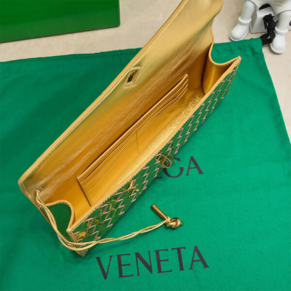Gold Bottega Veneta Andiamo Clutch (HIGH-END GRADE) - Image 8