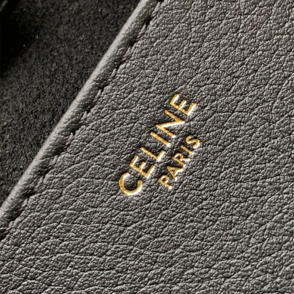 Black CELINE CABAS ANA?S Medium bag in grained calfskin - Image 8
